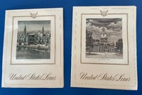 Image 1 of Vintage 1960 United States Lines Menu Covers