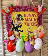 Vintage Bunni's Magic Tricks Easter Book Cover Spring Decoration