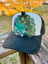 Image 3 of Feather Trucker Hat Collection
