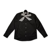 Image 1 of Lace Tie Neck Blouse