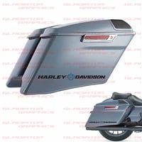 Image 1 of HD Bar and Shield 2 Color Saddlebag Graphics