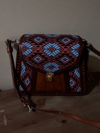 Leather- Blue and Brown (only one in this design!)