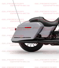 Image 3 of HD Bar and Shield 2 Color Saddlebag Graphics