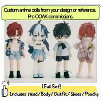 Image 2 of Custom Anime Doll Head [Compatible w/ 1/12 Bodies: Nendoroid Doll, Obitsu 11 ]