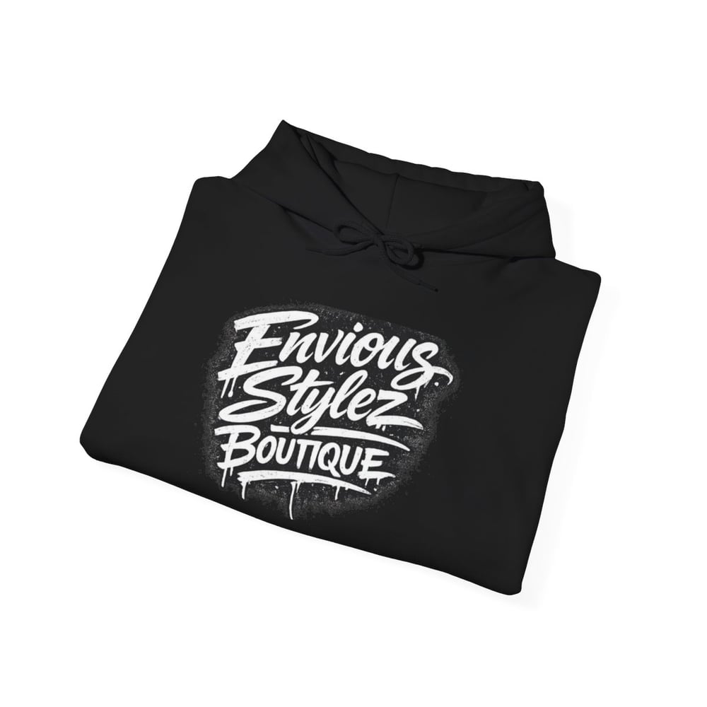 Image of Unisex Hoodie — 'Envious Stylez Boutique' Bold Graffiti Logo Pullover