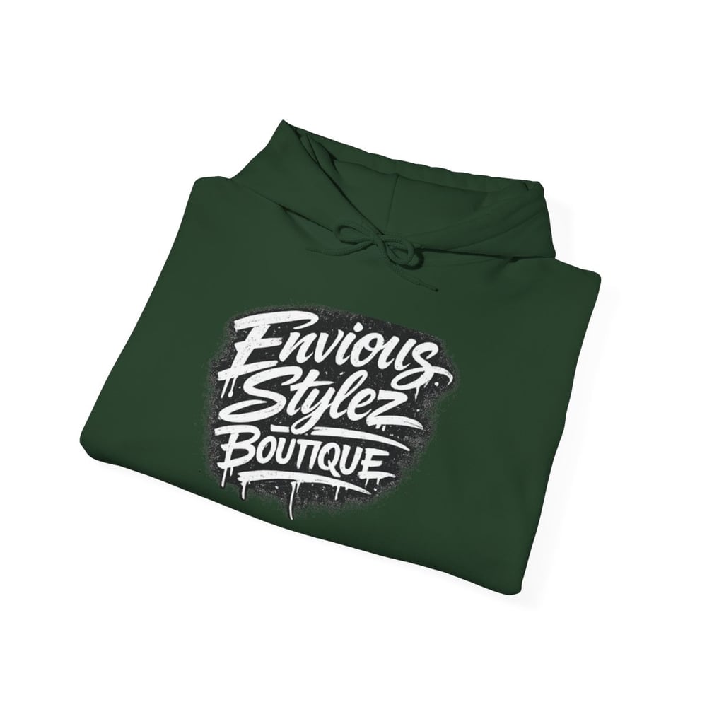 Image of Unisex Hoodie — 'Envious Stylez Boutique' Bold Graffiti Logo Pullover