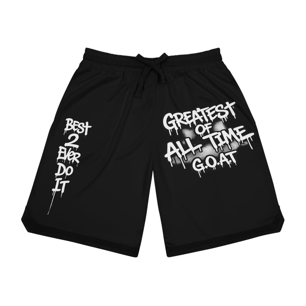 Image of G.O.A.T. Basketball Shorts — "Greatest of All Time" Athletic Rib Shorts