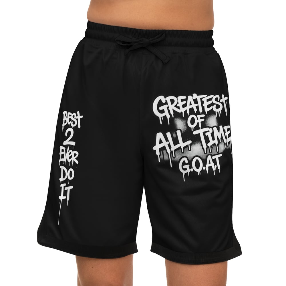 Image of G.O.A.T. Basketball Shorts — "Greatest of All Time" Athletic Rib Shorts