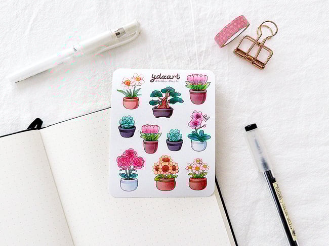 Flowers Sticker Sheet