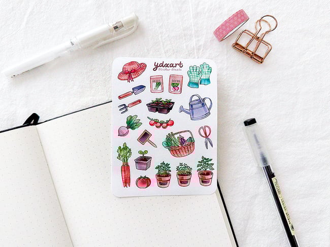 Gardening Sticker Sheet