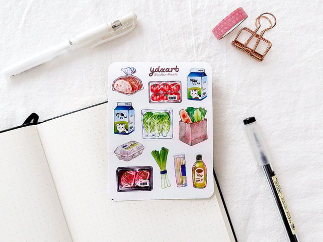 Groceries Sticker Sheet
