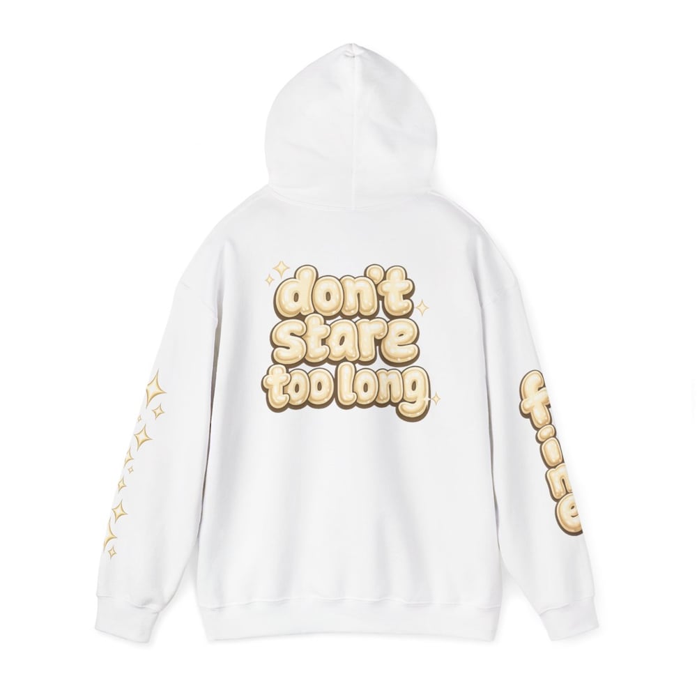 Image of Fine Shyt Hoodie "Don’t Stare Too Long" Bubble Letter Graphic Hoodie