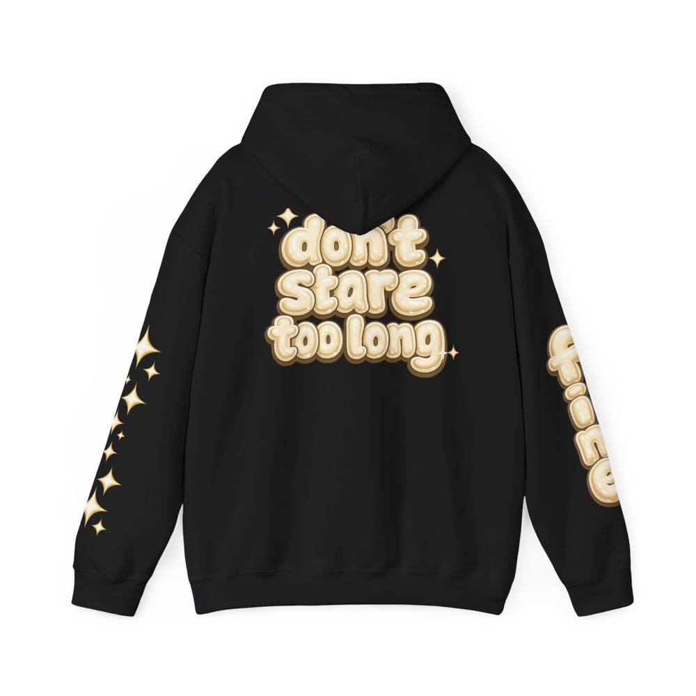 Image of Fine Shyt Hoodie "Don’t Stare Too Long" Bubble Letter Graphic Hoodie