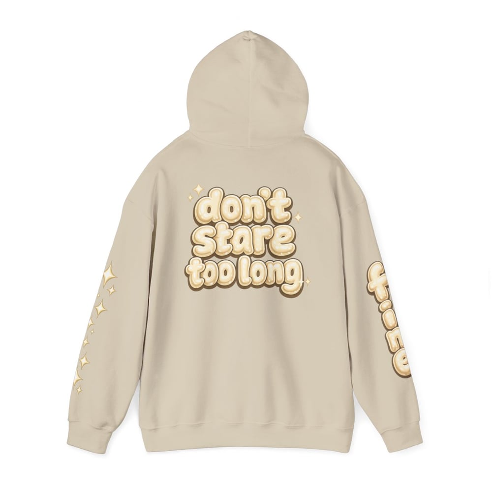 Image of Fine Shyt Hoodie "Don’t Stare Too Long" Bubble Letter Graphic Hoodie