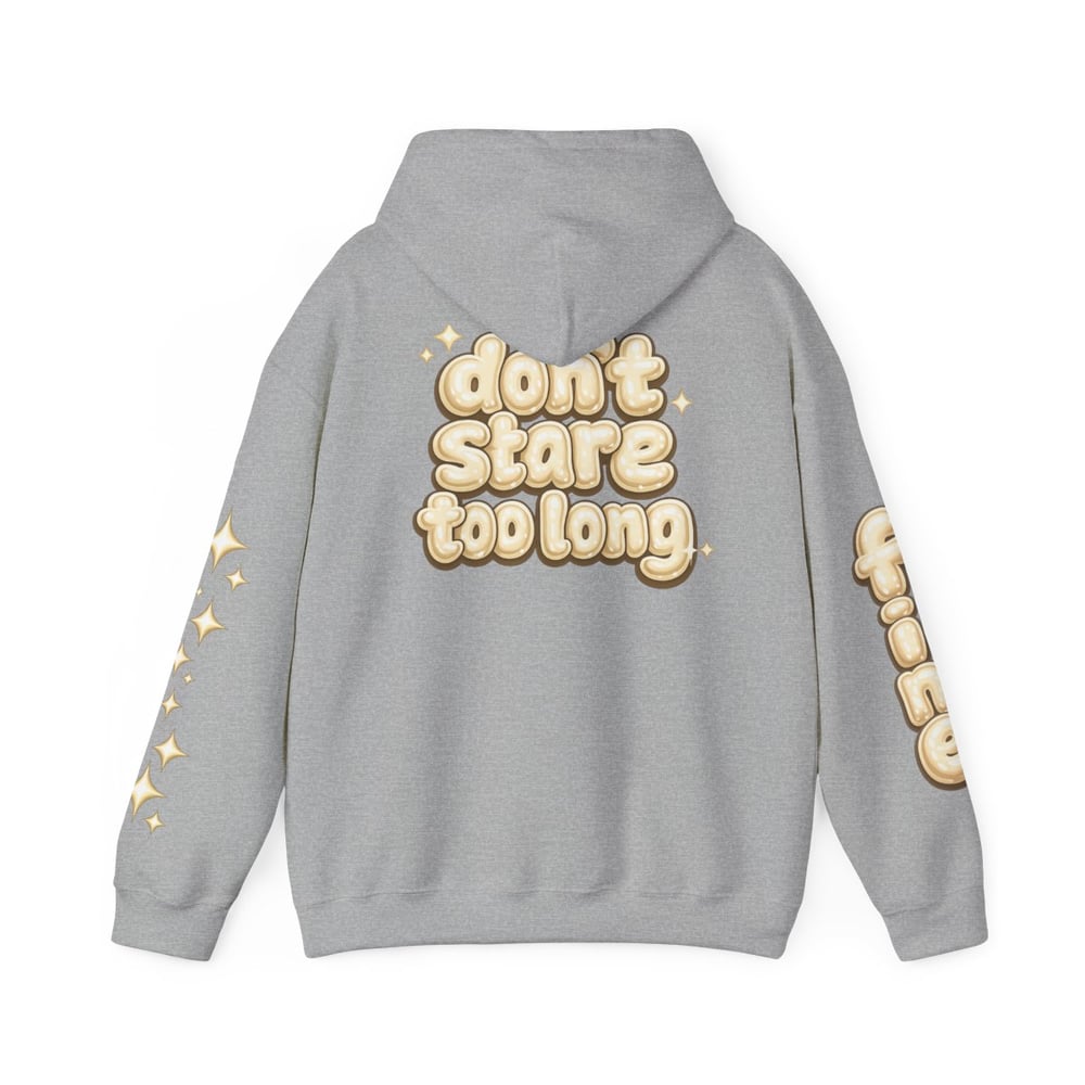 Image of Fine Shyt Hoodie "Don’t Stare Too Long" Bubble Letter Graphic Hoodie