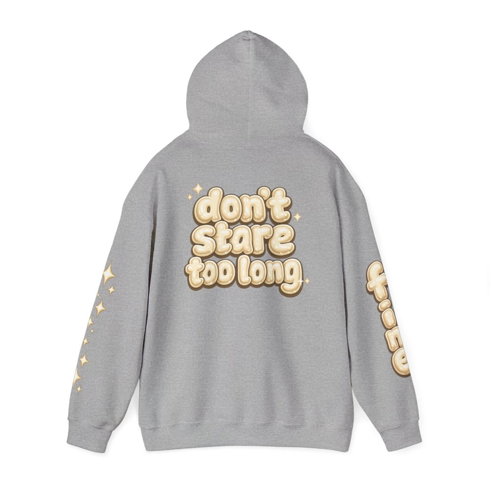 Image of Fine Shyt Hoodie "Don’t Stare Too Long" Bubble Letter Graphic Hoodie