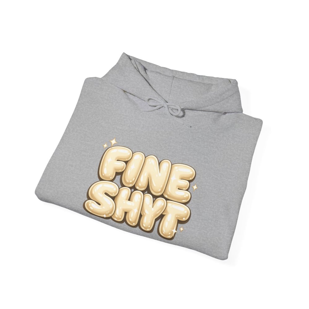 Image of Fine Shyt Hoodie "Don’t Stare Too Long" Bubble Letter Graphic Hoodie