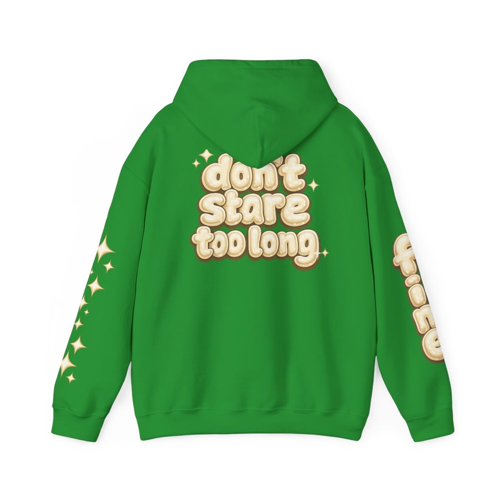 Image of Fine Shyt Hoodie "Don’t Stare Too Long" Bubble Letter Graphic Hoodie