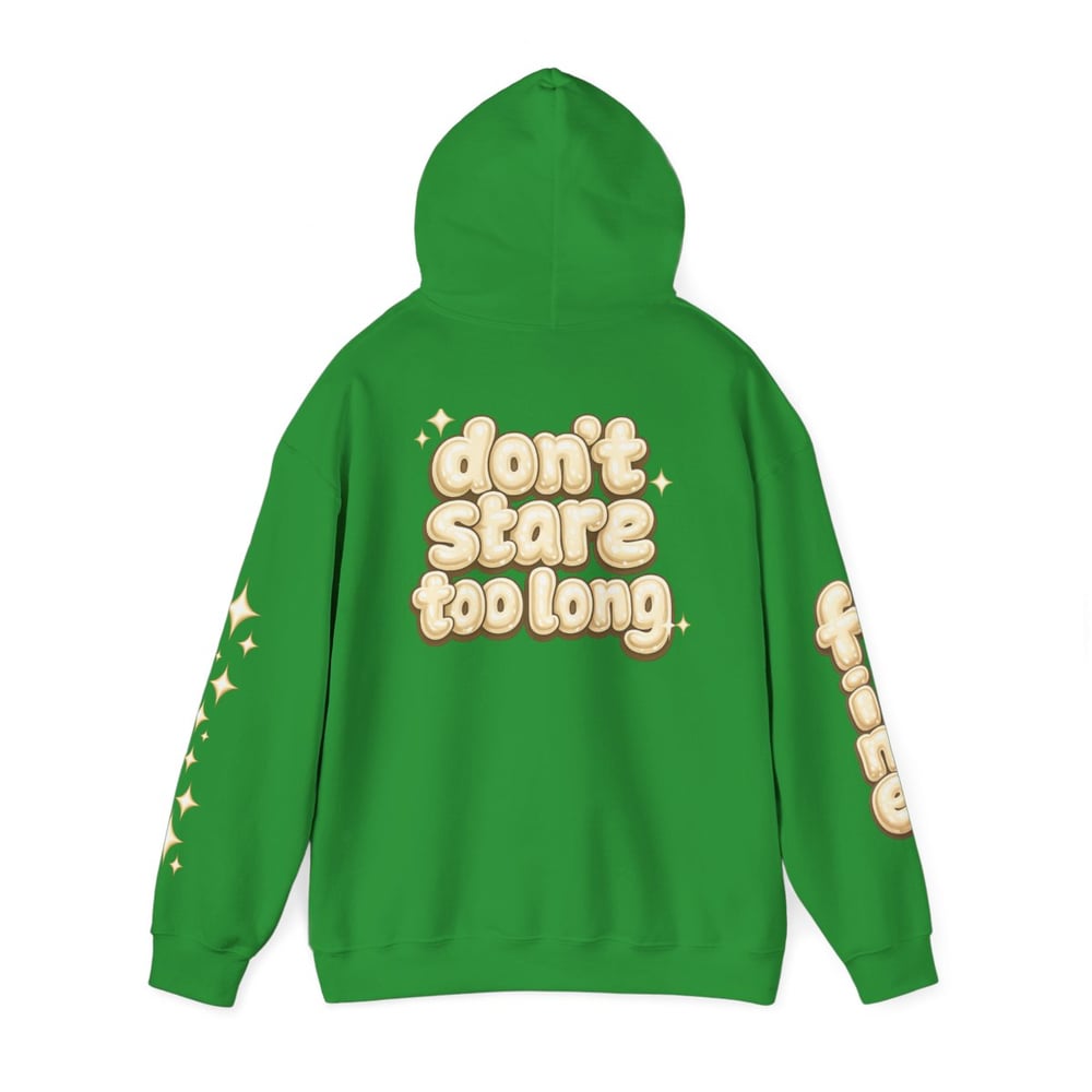 Image of Fine Shyt Hoodie "Don’t Stare Too Long" Bubble Letter Graphic Hoodie