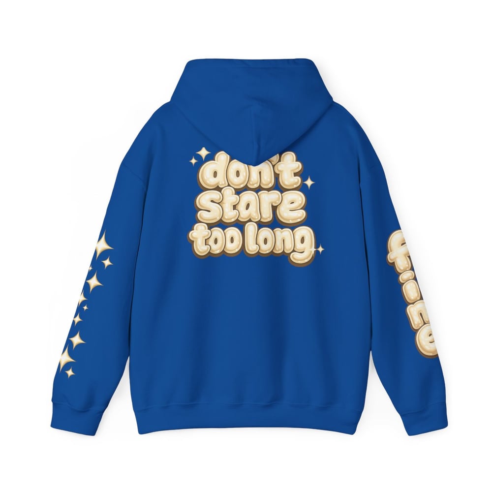 Image of Fine Shyt Hoodie "Don’t Stare Too Long" Bubble Letter Graphic Hoodie