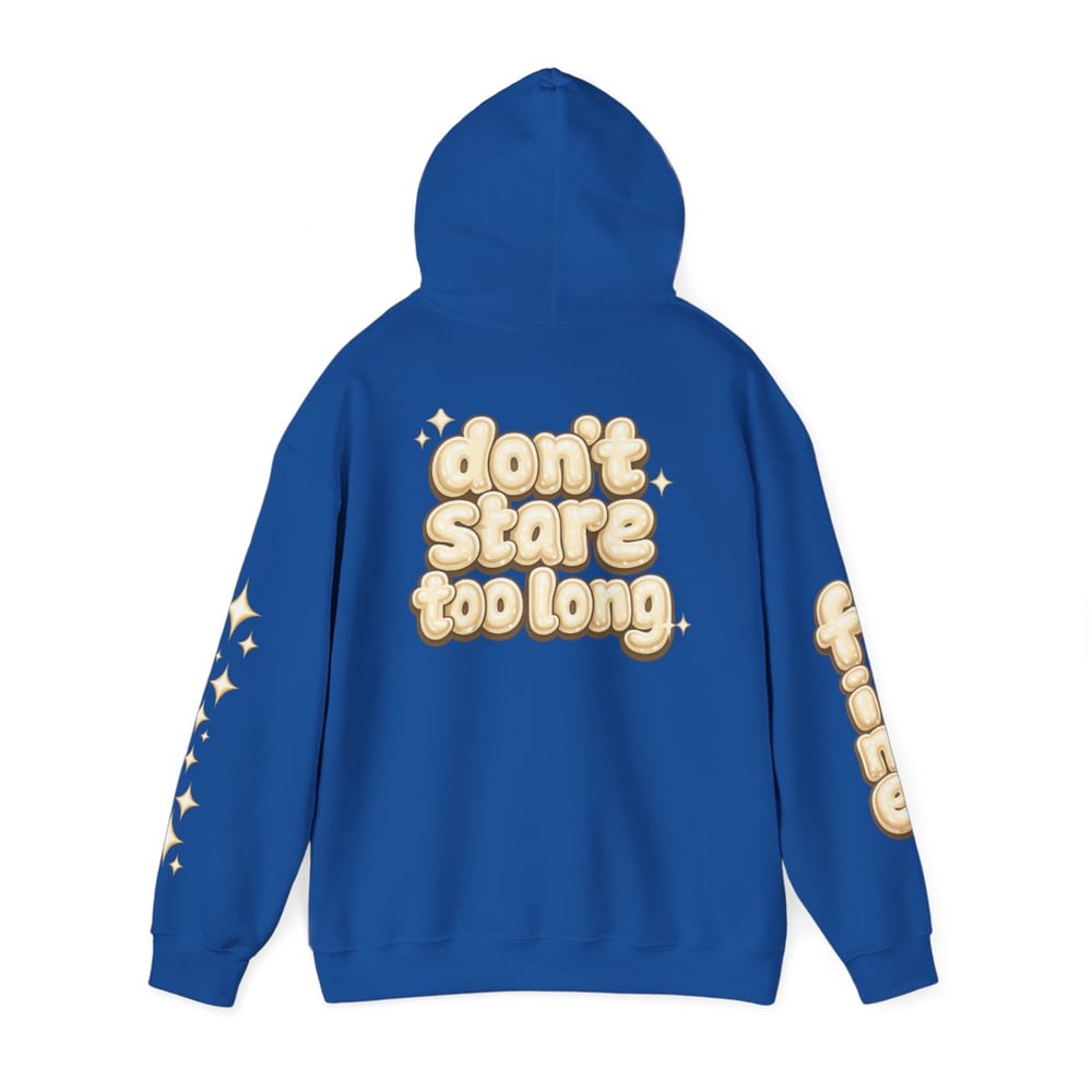 Image of Fine Shyt Hoodie "Don’t Stare Too Long" Bubble Letter Graphic Hoodie