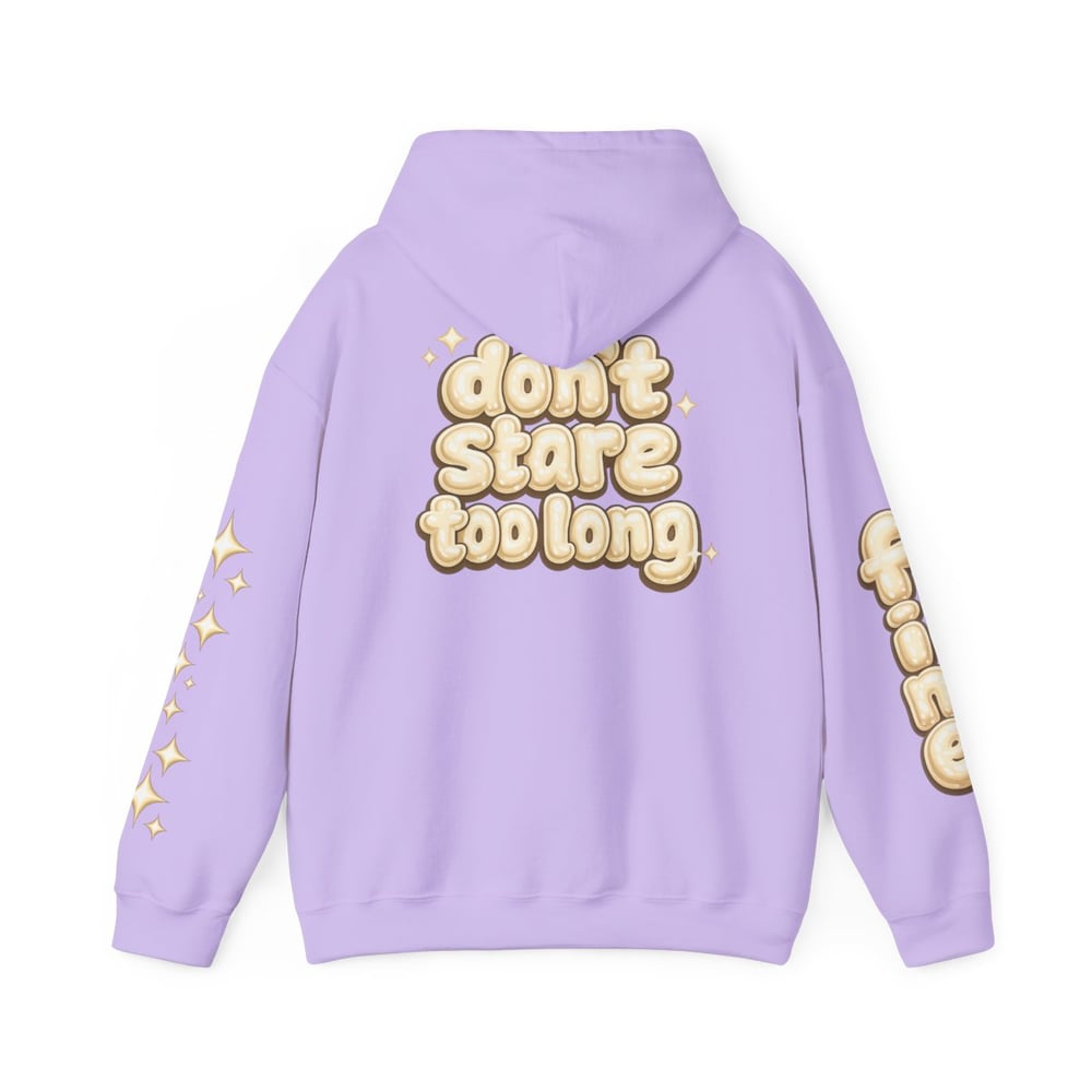 Image of Fine Shyt Hoodie "Don’t Stare Too Long" Bubble Letter Graphic Hoodie