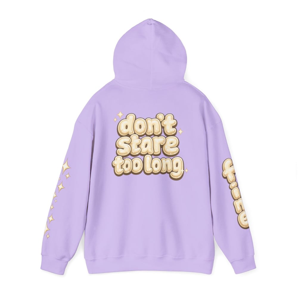 Image of Fine Shyt Hoodie "Don’t Stare Too Long" Bubble Letter Graphic Hoodie