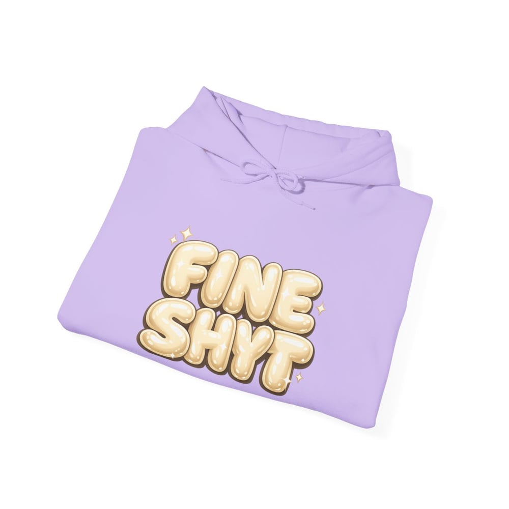 Image of Fine Shyt Hoodie "Don’t Stare Too Long" Bubble Letter Graphic Hoodie