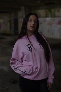 Image 1 of Calligraffiti pink hoodie