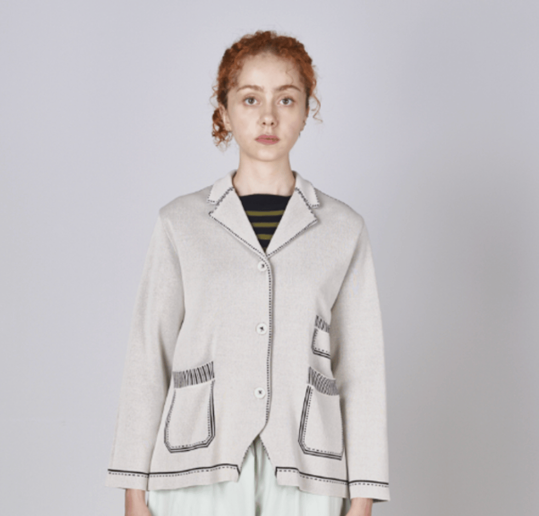 Image of Yoshi Knitted Pocket Jacket (Two Colors)