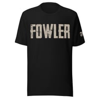 Image 1 of OWG - FOWLER Beige Left Sleeve Brand Bella Canvas 3001 Unisex T-shirt 