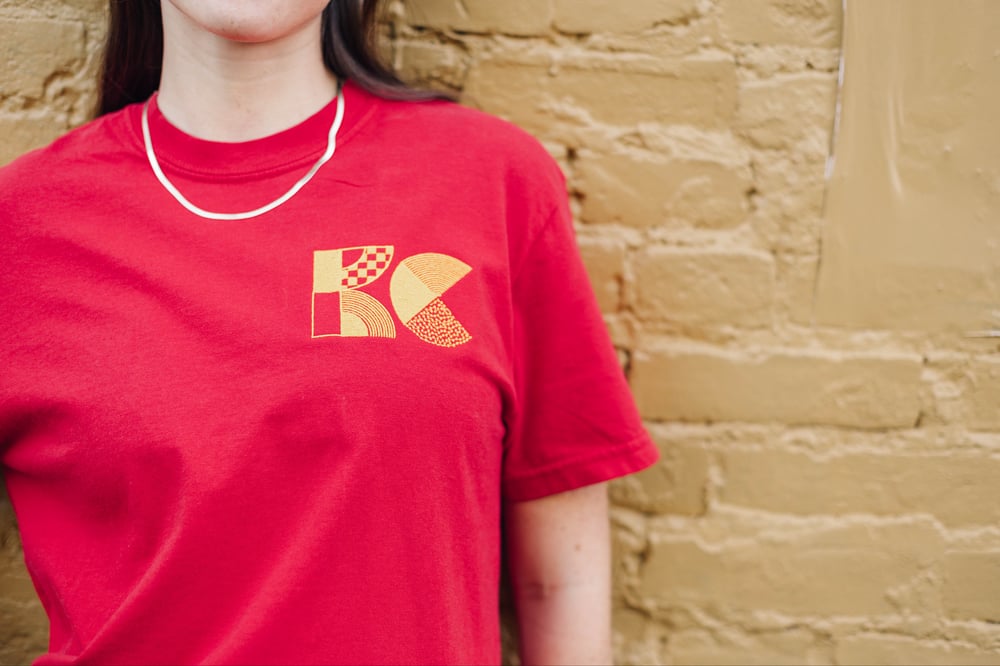 Image of SHAPING UP KC EMBROIDERED RED TEE