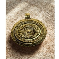 Image 2 of German Silver Oxidized Gold Pendant 47mm - 1 Pendant