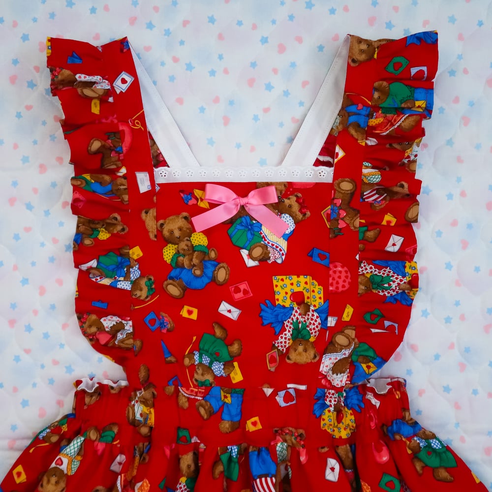 Sweet Valentine Teddy Bears Pinafore Dress