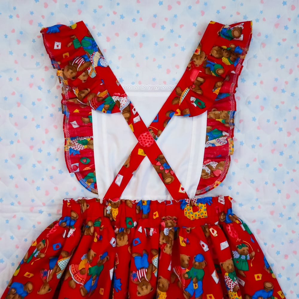 Sweet Valentine Teddy Bears Pinafore Dress