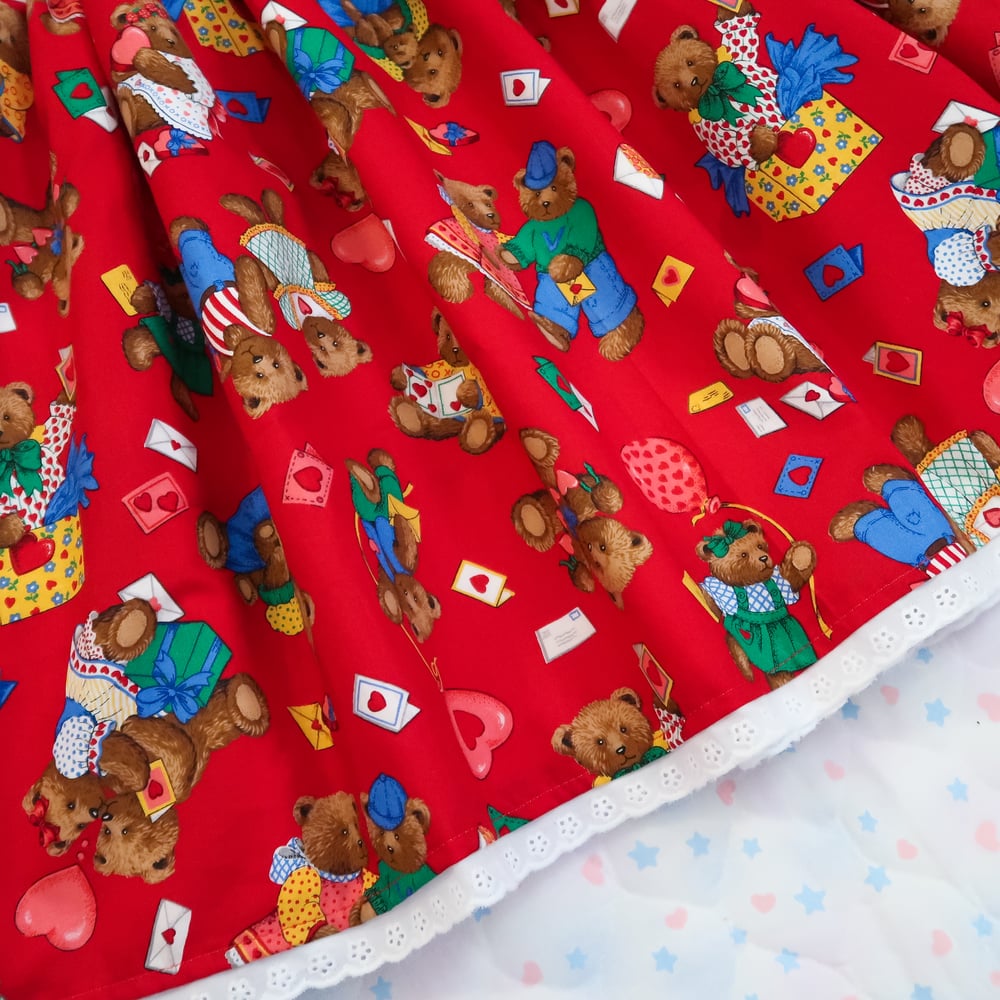 Sweet Valentine Teddy Bears Pinafore Dress
