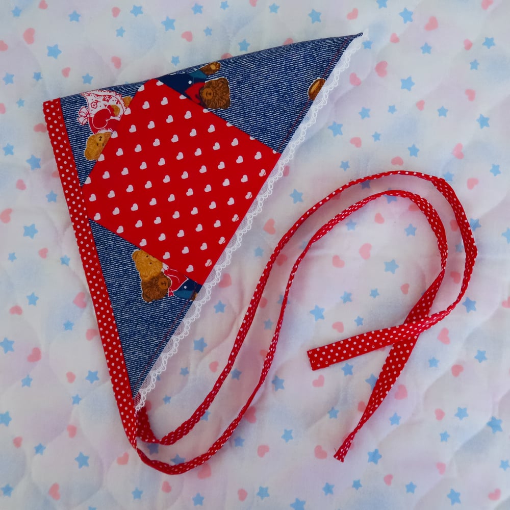 Indigo Teddy Bears Bandana Headdress