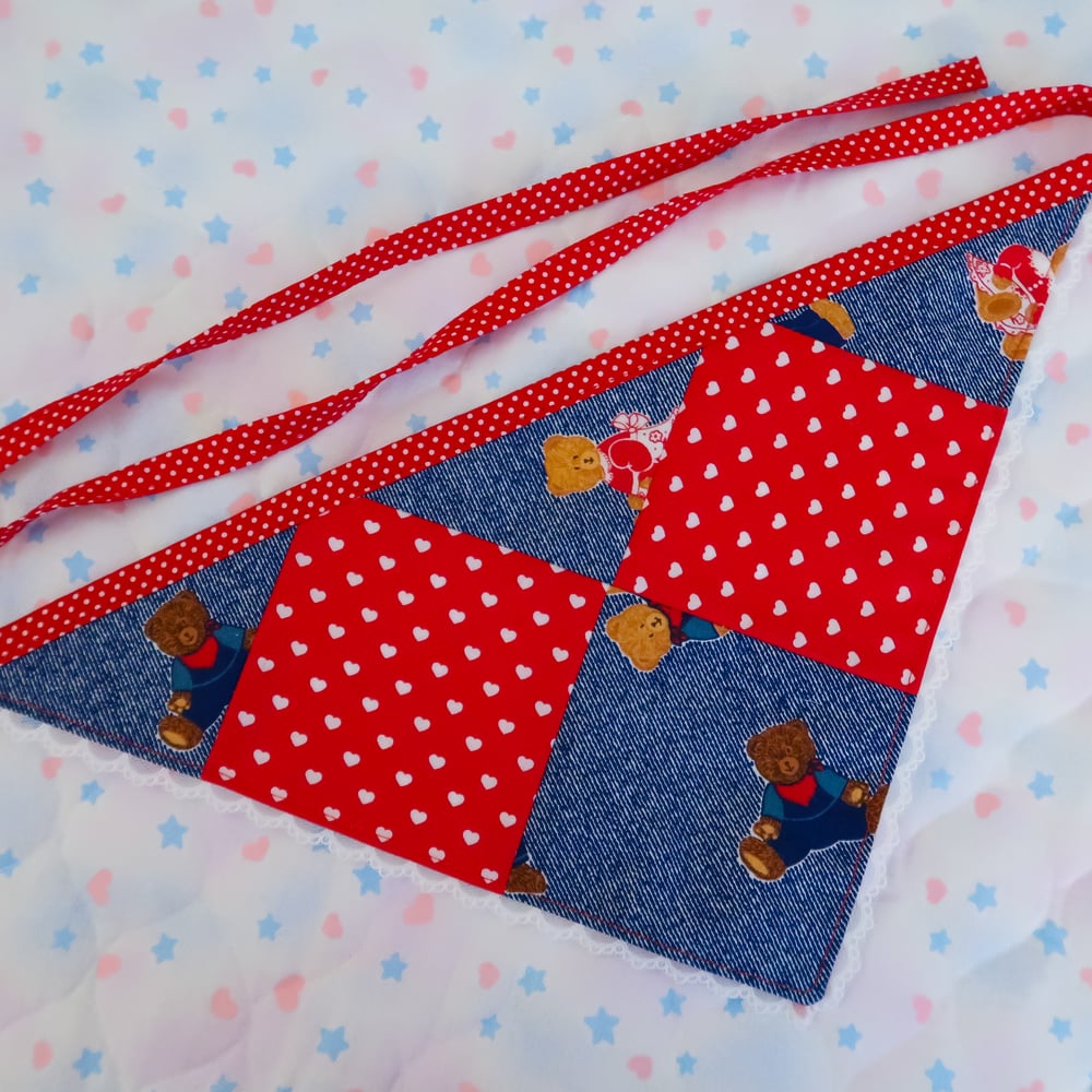 Indigo Teddy Bears Bandana Headdress