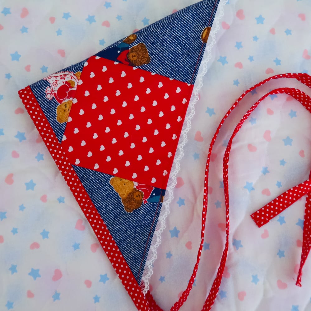 Indigo Teddy Bears Bandana Headdress