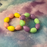 Image 1 of Easter Eggs Kids Size Kandi Cuff Bracelet
