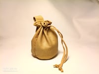 Image 4 of Drawstring Pouch Biege Printed Leather 