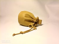 Image 5 of Drawstring Pouch Biege Printed Leather 