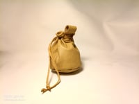 Image 6 of Drawstring Pouch Biege Printed Leather 