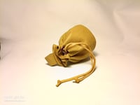 Image 7 of Drawstring Pouch Biege Printed Leather 