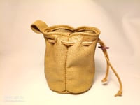 Image 11 of Drawstring Pouch Biege Printed Leather 
