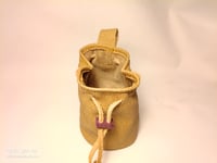 Image 13 of Drawstring Pouch Biege Printed Leather 