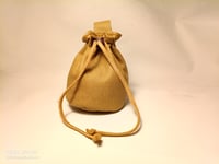 Image 14 of Drawstring Pouch Biege Printed Leather 