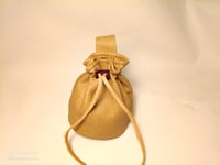 Image 15 of Drawstring Pouch Biege Printed Leather 