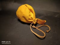 Image 4 of Drawstring Pouch Yellow Suede 