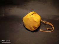 Image 6 of Drawstring Pouch Yellow Suede 